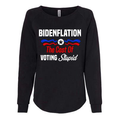 Bidenflation The Cost Of Voting Stupid Womens California Wash Sweatshirt