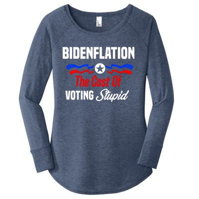 Bidenflation The Cost Of Voting Stupid Women's Perfect Tri Tunic Long Sleeve Shirt