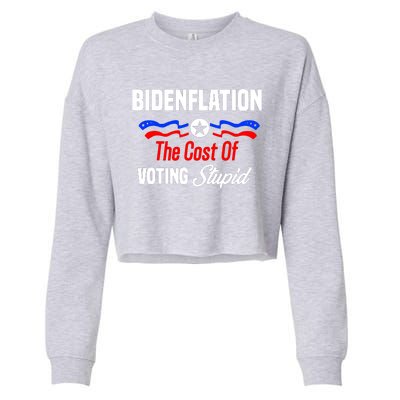 Bidenflation The Cost Of Voting Stupid Cropped Pullover Crew