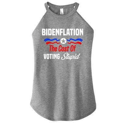 Bidenflation The Cost Of Voting Stupid Women’s Perfect Tri Rocker Tank