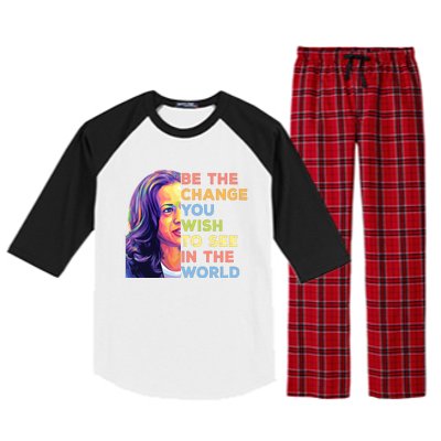 Be The Change You Wish To See Inspirational Quote Raglan Sleeve Pajama Set