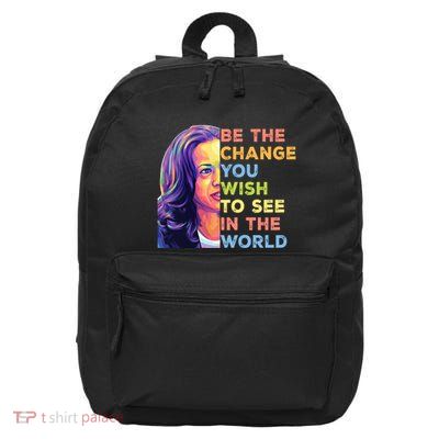 Be The Change You Wish To See Inspirational Quote 16 in Basic Backpack