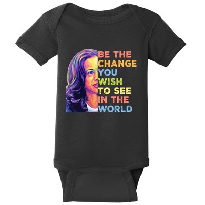 Be The Change You Wish To See Inspirational Quote Baby Bodysuit