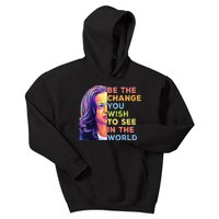 Be The Change You Wish To See Inspirational Quote Kids Hoodie