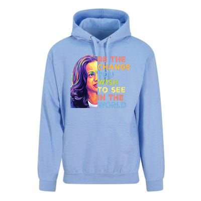 Be The Change You Wish To See Inspirational Quote Unisex Surf Hoodie