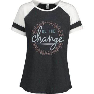 Be The Change Enza Ladies Jersey Colorblock Tee