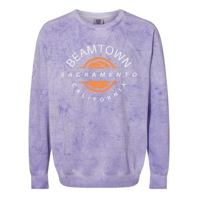 Beam Town City Swish Sacramento California Colorblast Crewneck Sweatshirt