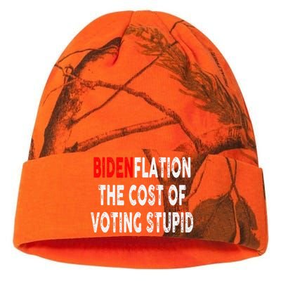 Bidenflation The Cost Of Voting Stupid Kati Licensed 12" Camo Beanie