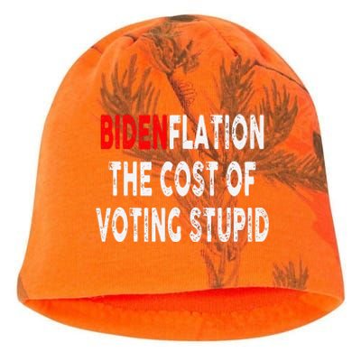 Bidenflation The Cost Of Voting Stupid Kati - Camo Knit Beanie