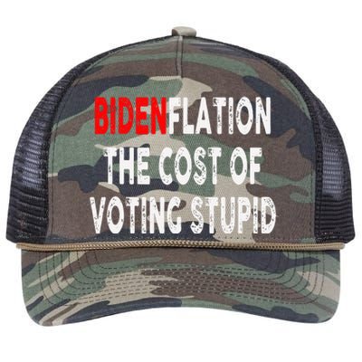 Bidenflation The Cost Of Voting Stupid Retro Rope Trucker Hat Cap