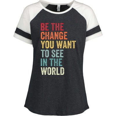 Be The Change You Want To See In The World Equality Enza Ladies Jersey Colorblock Tee