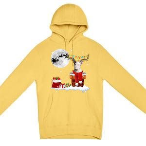 Bull Terrier Chimney Ugly Christmas Lights Xmas Pajamas Funny Gift Premium Pullover Hoodie