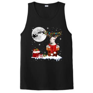 Bull Terrier Chimney Ugly Christmas Lights Xmas Pajamas Funny Gift PosiCharge Competitor Tank