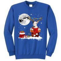 Bull Terrier Chimney Ugly Christmas Lights Xmas Pajamas Funny Gift Sweatshirt