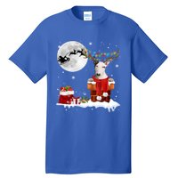 Bull Terrier Chimney Ugly Christmas Lights Xmas Pajamas Funny Gift Tall T-Shirt