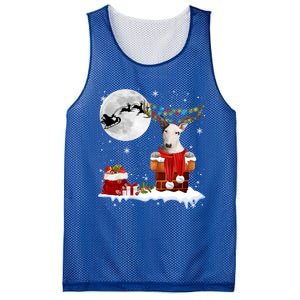 Bull Terrier Chimney Ugly Christmas Lights Xmas Pajamas Funny Gift Mesh Reversible Basketball Jersey Tank