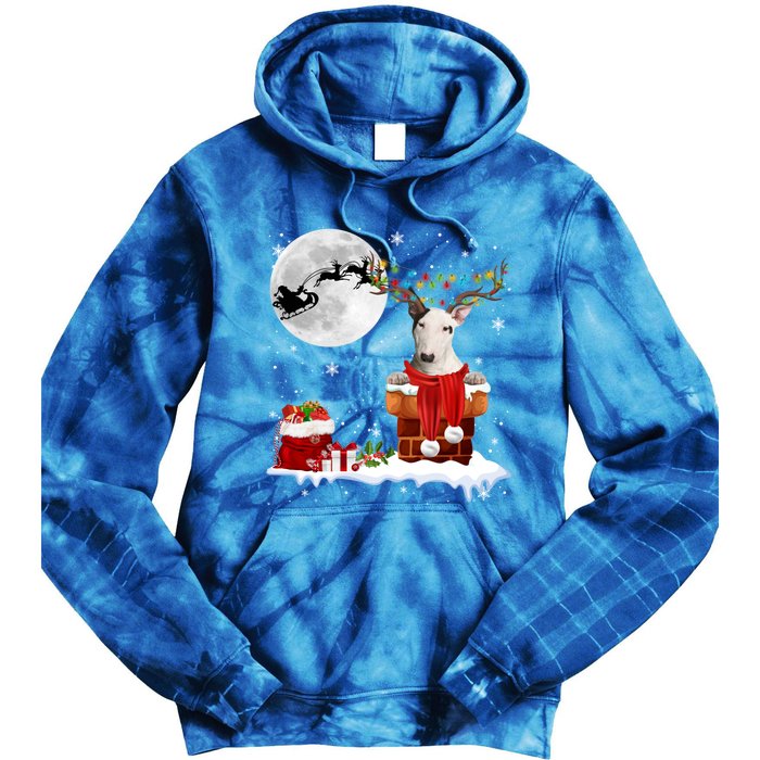 Bull Terrier Chimney Ugly Christmas Lights Xmas Pajamas Funny Gift Tie Dye Hoodie