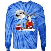 Bull Terrier Chimney Ugly Christmas Lights Xmas Pajamas Funny Gift Tie-Dye Long Sleeve Shirt