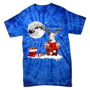 Bull Terrier Chimney Ugly Christmas Lights Xmas Pajamas Funny Gift Tie-Dye T-Shirt