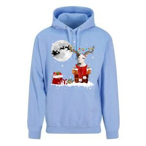 Bull Terrier Chimney Ugly Christmas Lights Xmas Pajamas Funny Gift Unisex Surf Hoodie