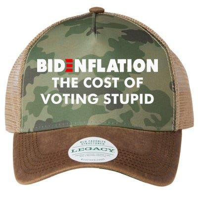 Bidenflation The Cost Of Voting Stupid Funny Biden flation Legacy Tie Dye Trucker Hat