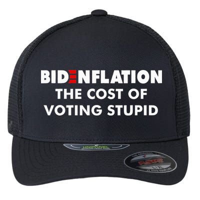 Bidenflation The Cost Of Voting Stupid Funny Biden flation Flexfit Unipanel Trucker Cap