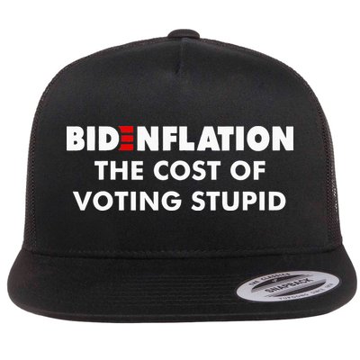 Bidenflation The Cost Of Voting Stupid Funny Biden flation Flatbill Hat