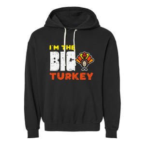 Big Turkey Cute Thanksgiving Matching Family Mom Dad Gift Garment-Dyed Fleece Hoodie