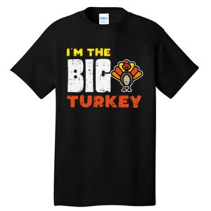 Big Turkey Cute Thanksgiving Matching Family Mom Dad Gift Tall T-Shirt