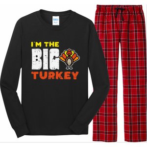 Big Turkey Cute Thanksgiving Matching Family Mom Dad Gift Long Sleeve Pajama Set