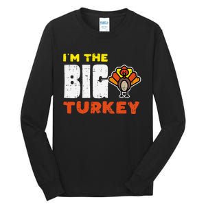 Big Turkey Cute Thanksgiving Matching Family Mom Dad Gift Tall Long Sleeve T-Shirt