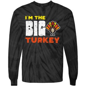 Big Turkey Cute Thanksgiving Matching Family Mom Dad Gift Tie-Dye Long Sleeve Shirt