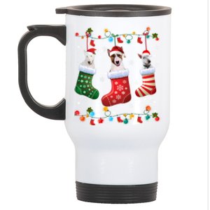 Bull Terrier Christmas Socks Funny Xmas Pajama Dog Lover Cute Gift Stainless Steel Travel Mug