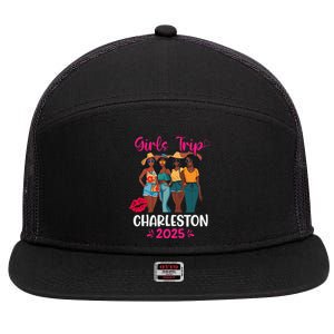 Black Trip Charleston 2025 Vacation Matching 7 Panel Mesh Trucker Snapback Hat