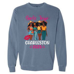 Black Trip Charleston 2025 Vacation Matching Garment-Dyed Sweatshirt