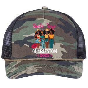 Black Trip Charleston 2025 Vacation Matching Retro Rope Trucker Hat Cap