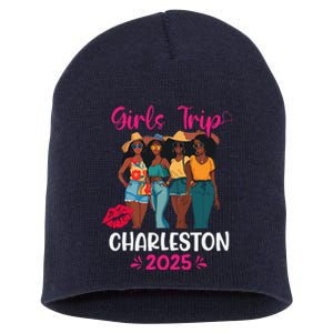 Black Trip Charleston 2025 Vacation Matching Short Acrylic Beanie