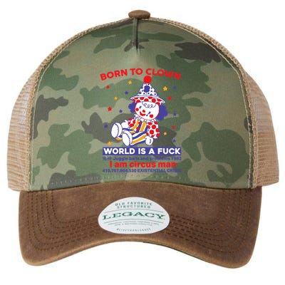 Born To Clown World Is A Fuck I Am Circus Man Clowncore Legacy Tie Dye Trucker Hat
