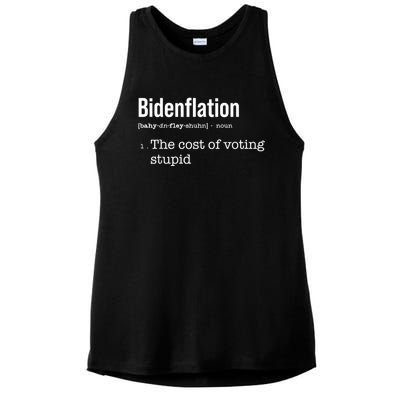 Bidenflation The Cost Of Voting Stupid Ladies PosiCharge Tri-Blend Wicking Tank