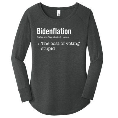 Bidenflation The Cost Of Voting Stupid Women's Perfect Tri Tunic Long Sleeve Shirt