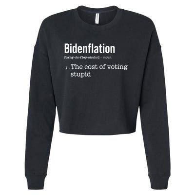 Bidenflation The Cost Of Voting Stupid Cropped Pullover Crew