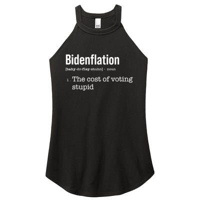 Bidenflation The Cost Of Voting Stupid Women's Perfect Tri Rocker Tank