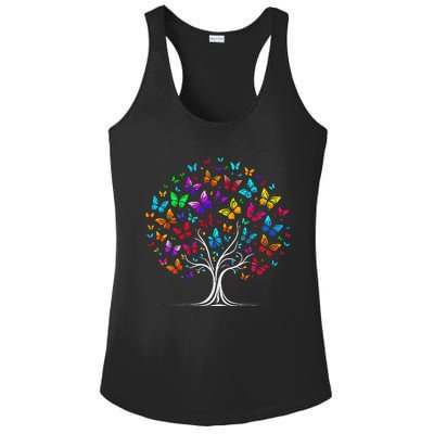 Butterfly Tree Cute Ladies PosiCharge Competitor Racerback Tank