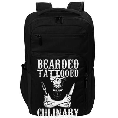 Bearded Tattooed Culinary Gangster Pro Cooking Chef Impact Tech Backpack