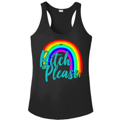 B*tch Please Rainbow Ladies PosiCharge Competitor Racerback Tank