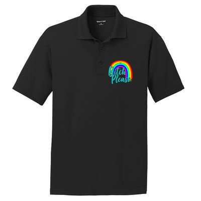 B*tch Please Rainbow PosiCharge RacerMesh Polo