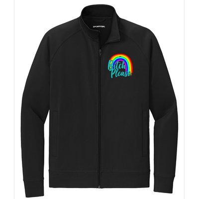 B*tch Please Rainbow Stretch Full-Zip Cadet Jacket