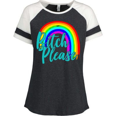 B*tch Please Rainbow Enza Ladies Jersey Colorblock Tee