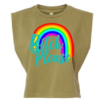 B*tch Please Rainbow Garment-Dyed Women's Muscle Tee