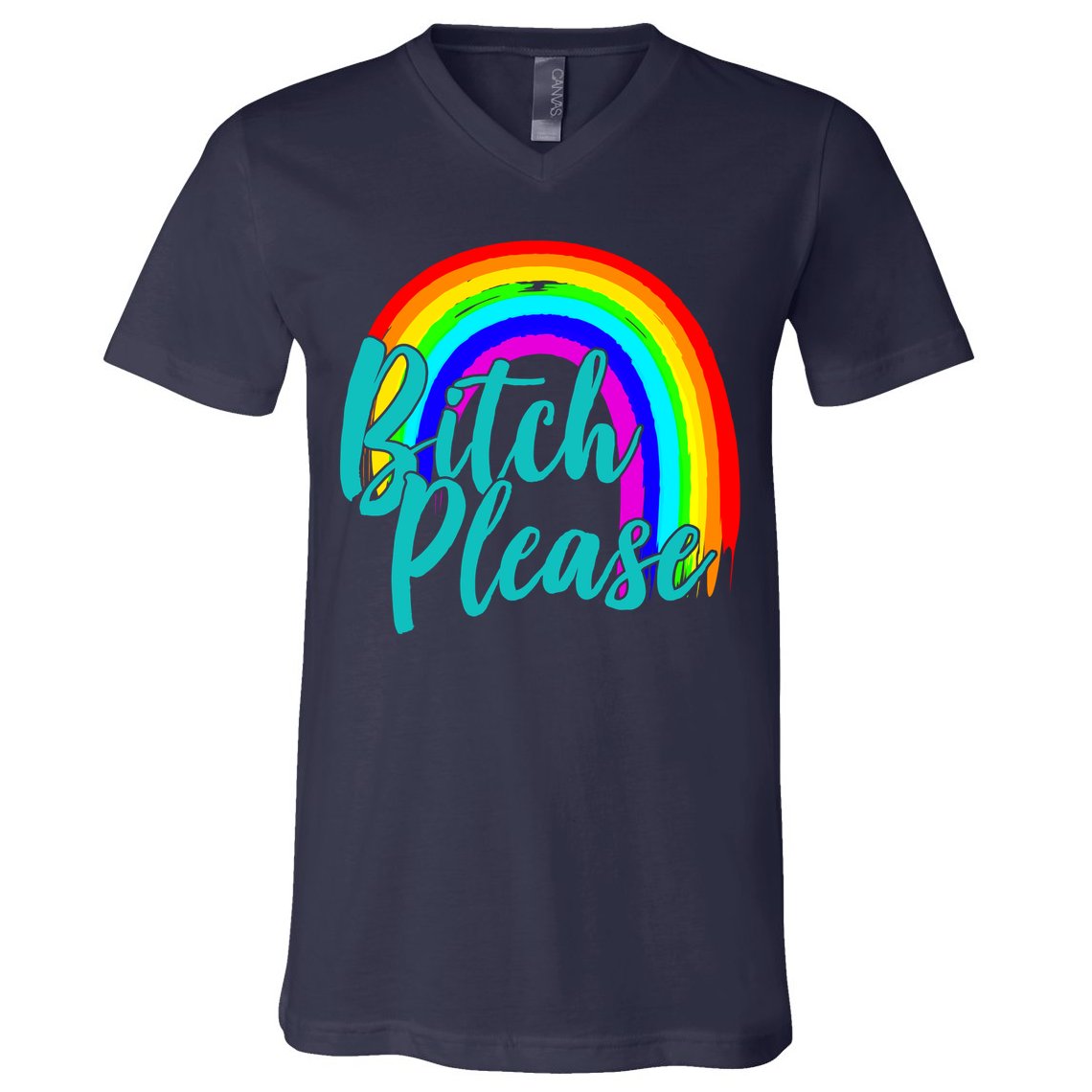B*tch Please Rainbow V-Neck T-Shirt